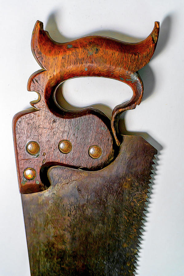 Still Life Photograph - Old Hand Saw by Robert Meyerson