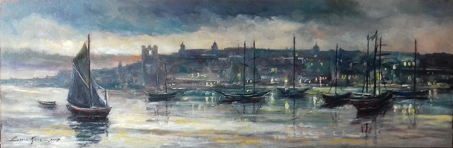 Old Harbor Painting by Luke Karcz