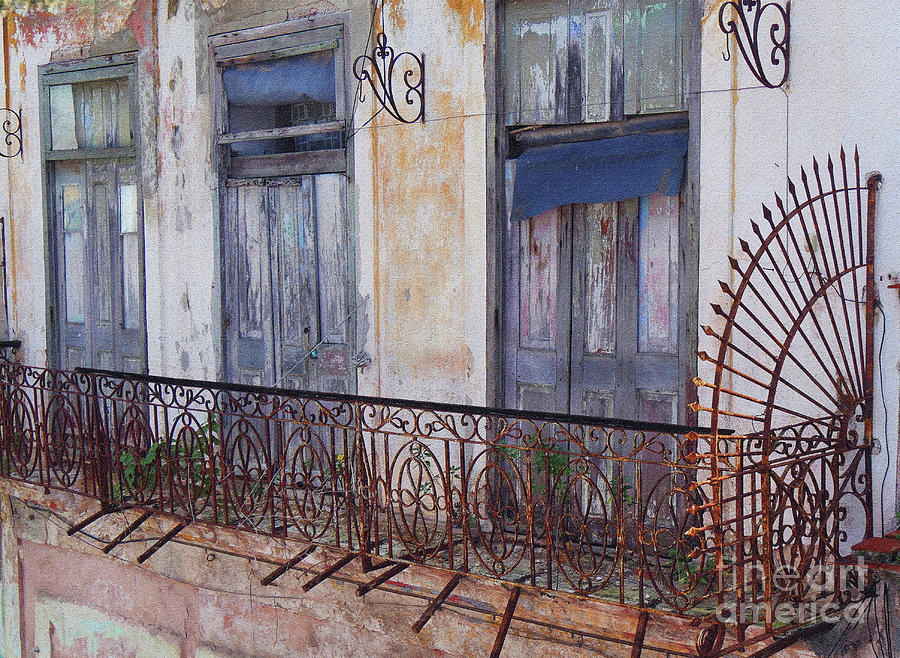 Old Havana Balcony Photograph by Maxine Kamin