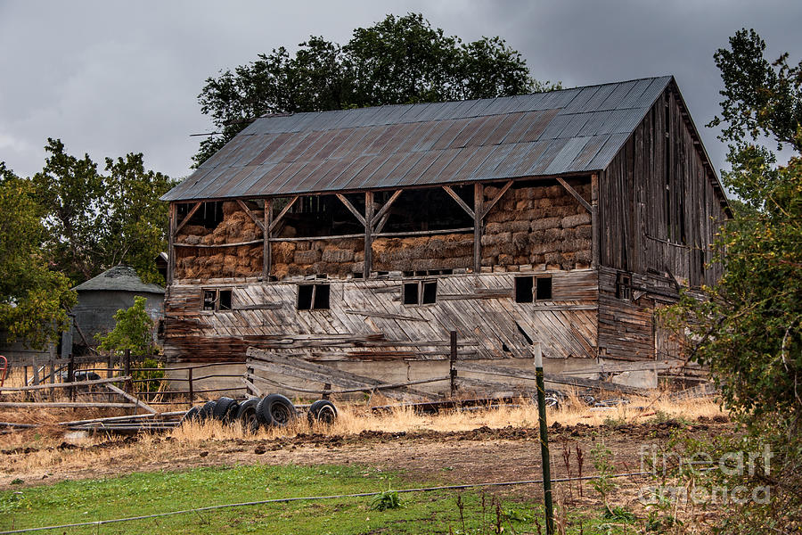 Old Hay Barn during Thunderstorm - Utah Photograph by Gary Whitton