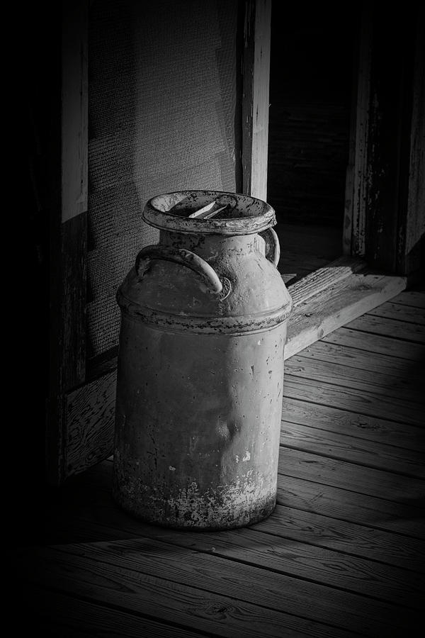Old Historical Creamery Milk Can Photograph by Randall Nyhof