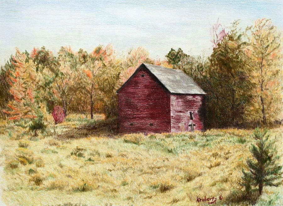 Old Homestead Barn Drawing by Kathy Roberts Pixels