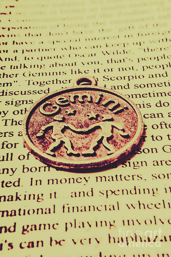 Old Horoscope Of Gemini Photograph