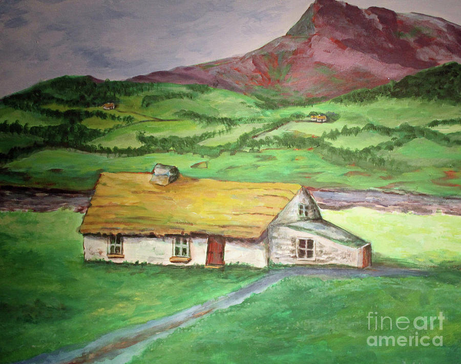 Farm Painting - Old House in Donegal, Ireland by Ed Ulmer