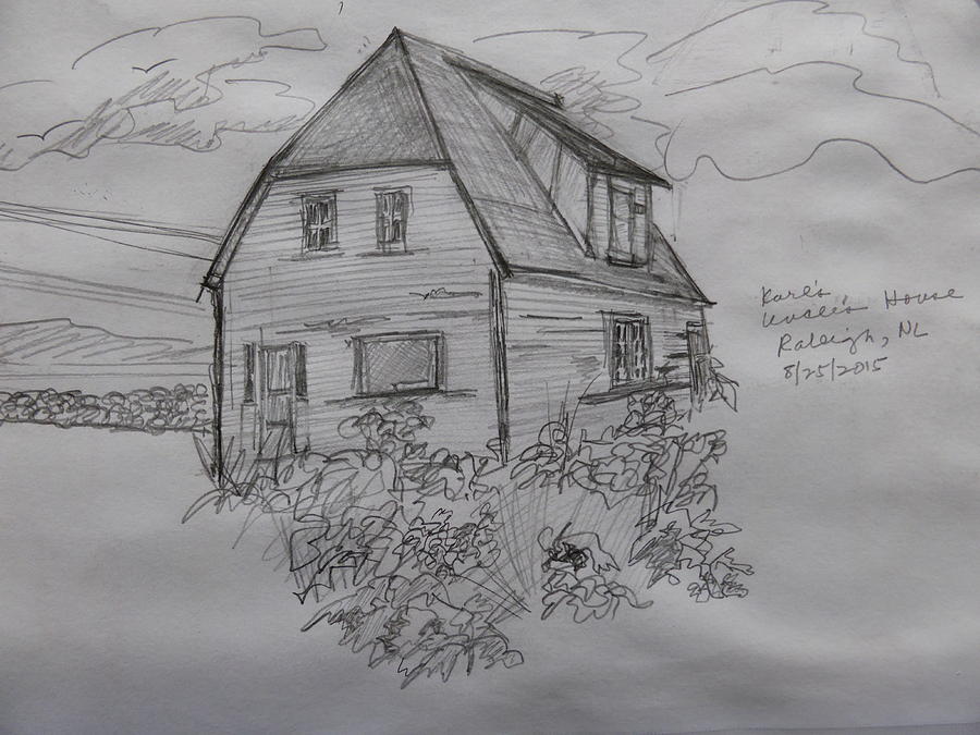 Old House in Raleigh Drawing by Joel Deutsch