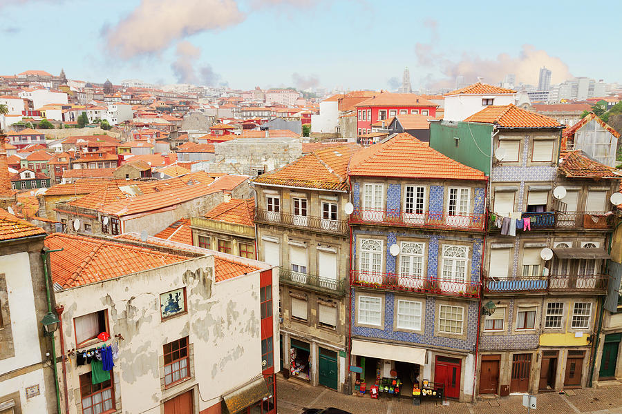 Old Houses in Historic Town of  Porto Photograph by Anastasy Yarmolovich