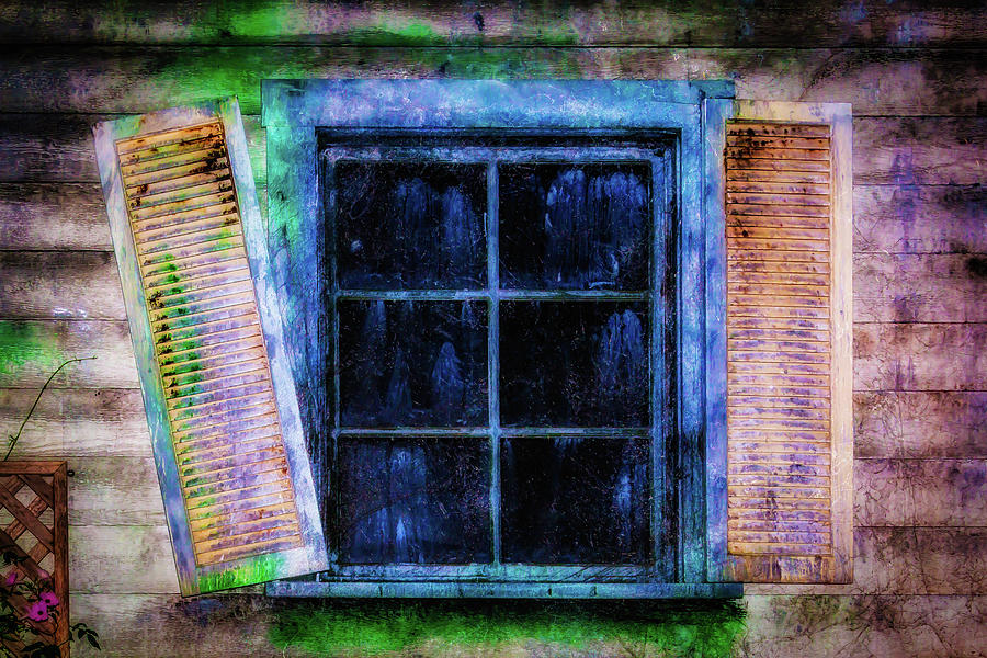 Old Huanted House Window Photograph by Garry Gay