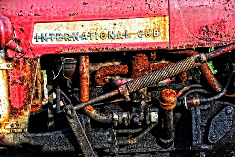 Old International Cub Engine Photograph by Mike Martin