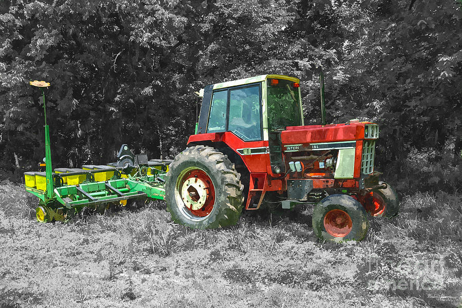 Old International Tractor Painterly Photograph by Jennifer White