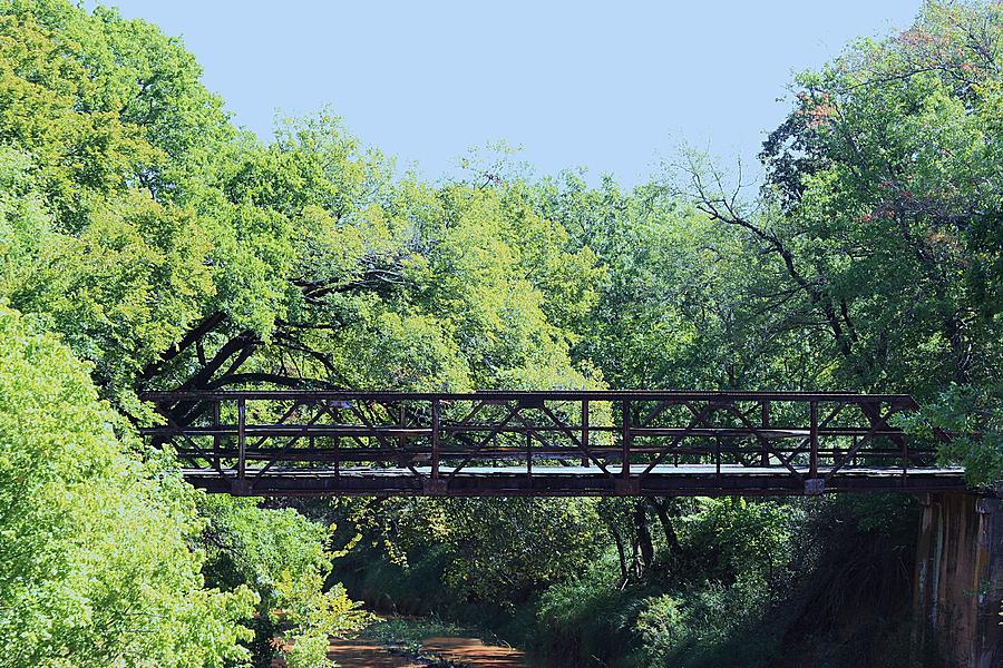 Old Iron Bridge over Caddo Creek Photograph by Sheila Brown