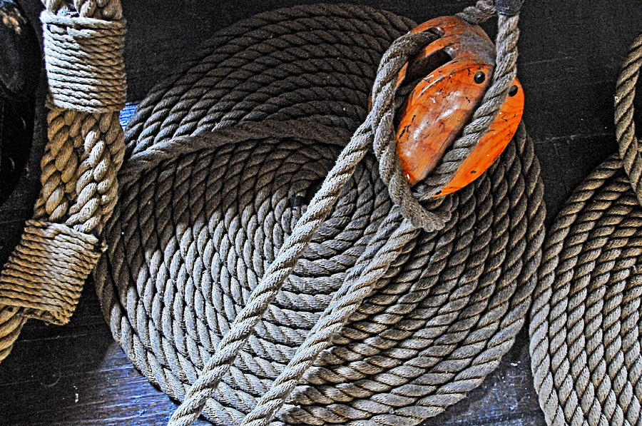 Old Ironsides Rope Photograph by Mike Martin