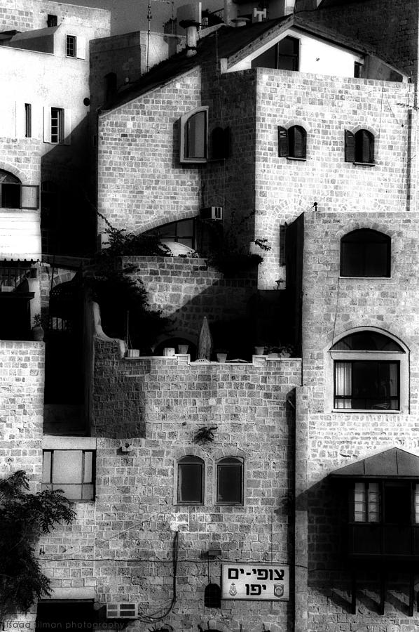 Old Photograph - Old Jaffa light and shadows games by Isaac Silman