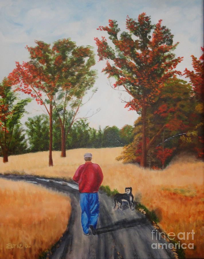 Fall Painting - Old Japan Road by Austin Burke
