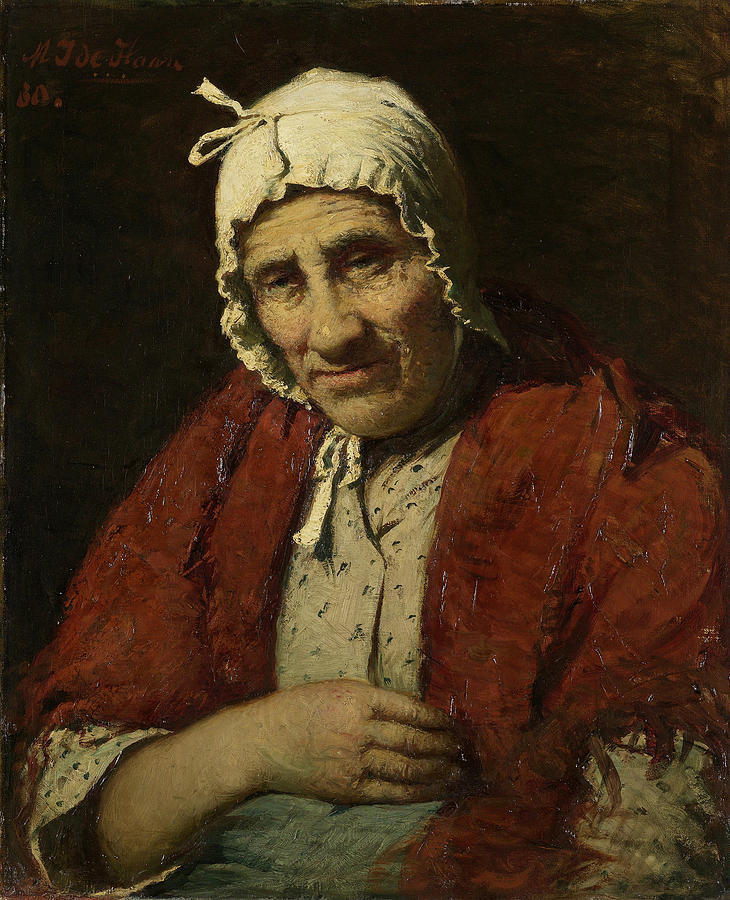 Old Jewish Woman Painting by Meijer Isaac de Haan