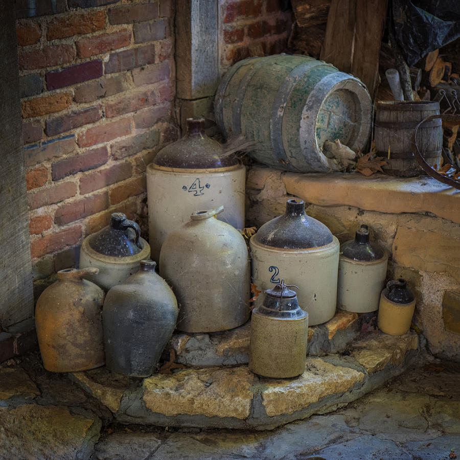 Brick Photograph - Old Jugs Color - DSC08891 by Greg Kluempers
