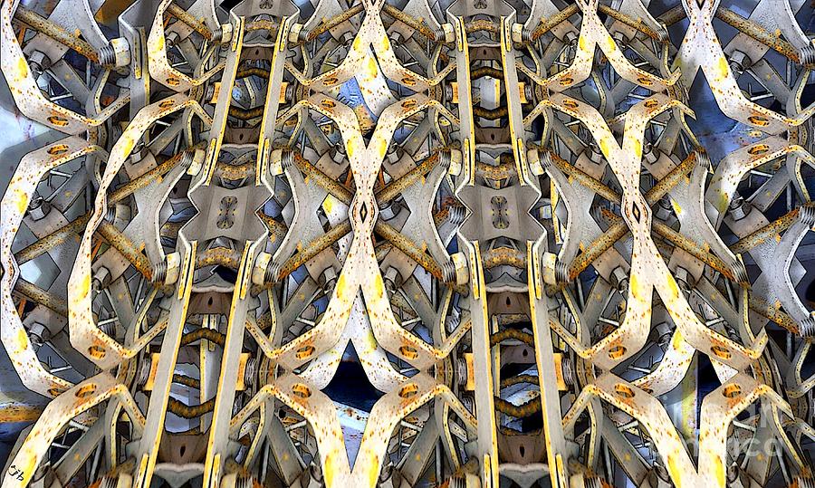 Abstract Digital Art - Old Kaleidoscope Redone 3 by Ronald Bissett