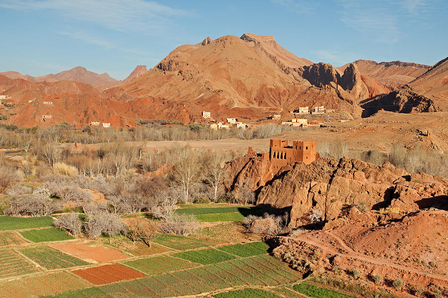 Old Kasbah Remainings And Fields Photograph