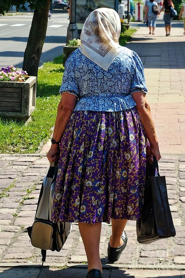 Old Lady Off to Work Photograph by Mariola Bitner
