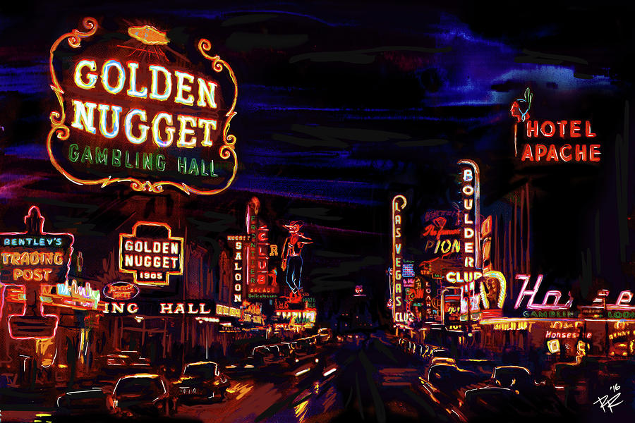 Old Las Vegas Art Painting by Pat Spark