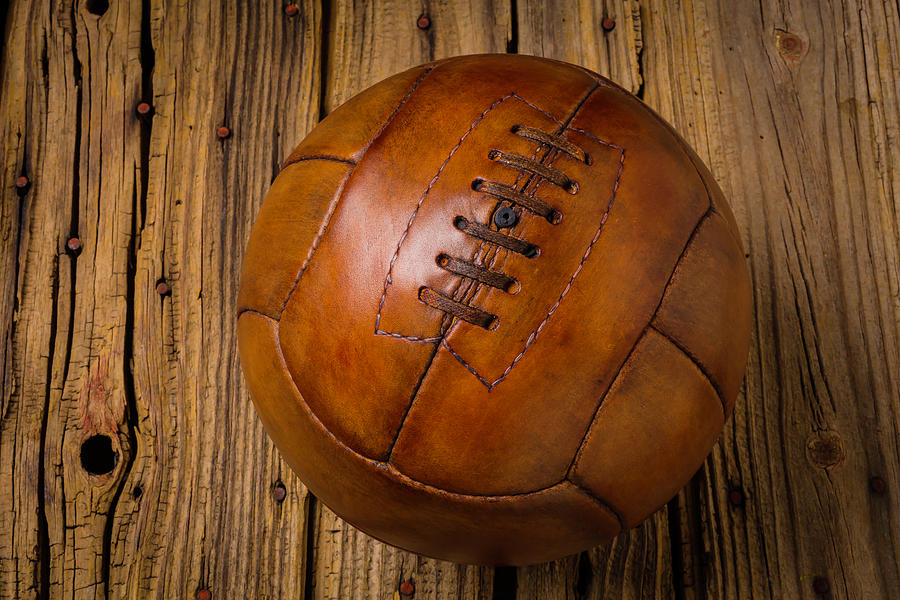 Old Leather Football Photograph by Garry Gay