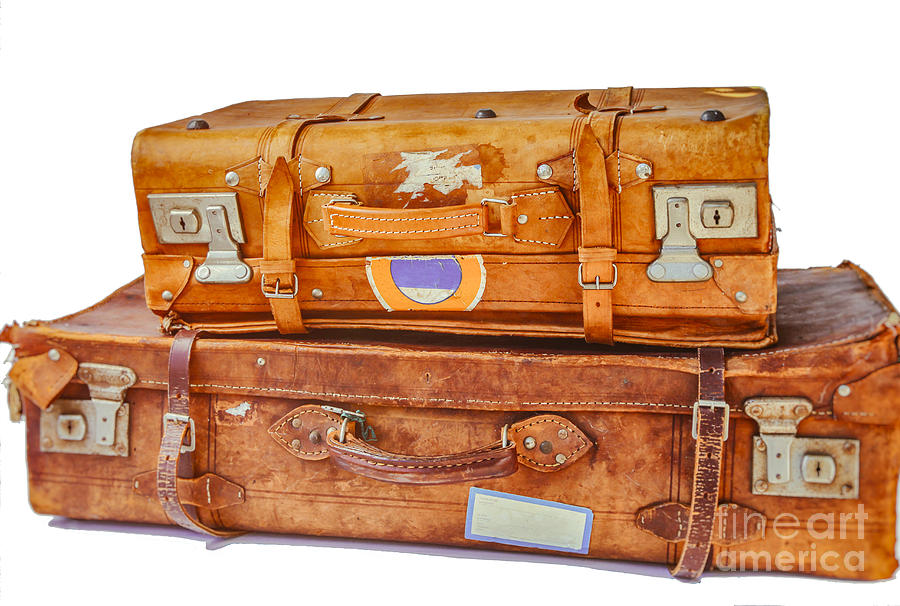 Old leather suitcases Photograph by Patricia Hofmeester
