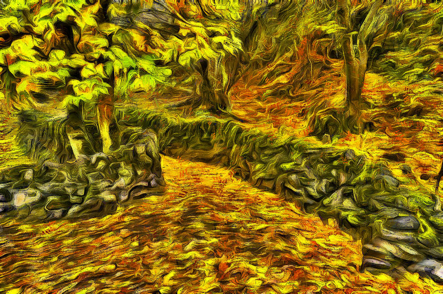 Old Liberty Park in Autumn Digital Art by Mark Kiver