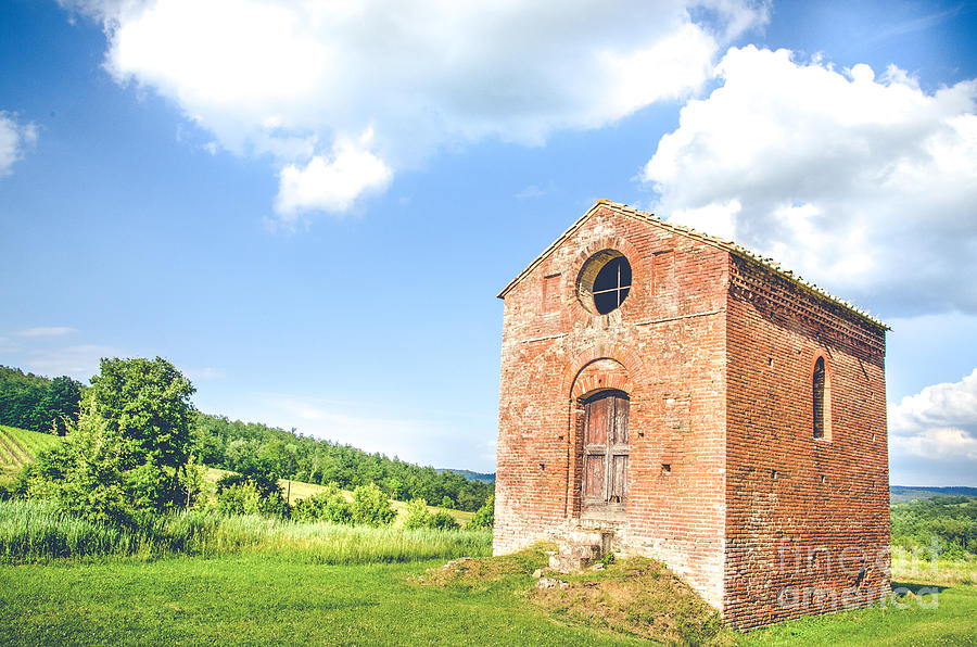 Old little church in tuscany  canvas - tuscan cottage Photograph by Luca Lorenzelli