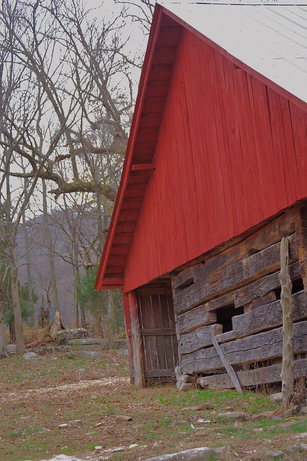 Old Log Barn Photograph by Debbie Karnes