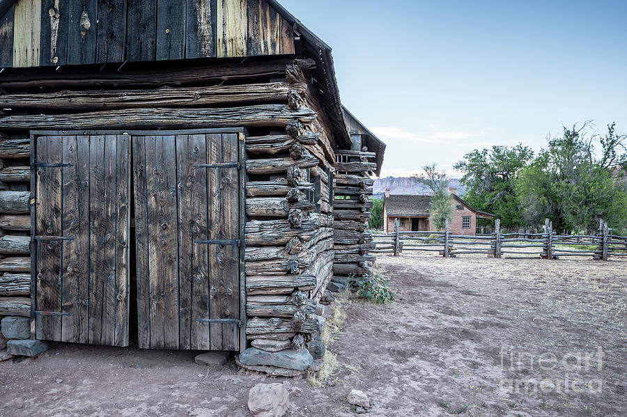 Old Log Barn Grafton Ghost Town Photograph by Edward Fielding