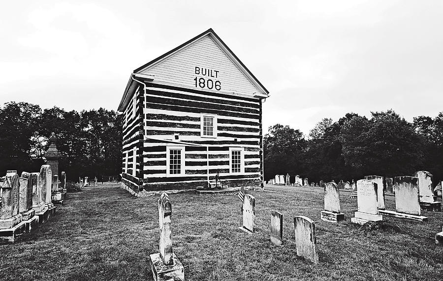 Old Log Church Photograph by Trina  Ansel