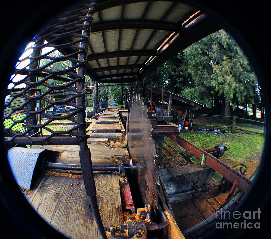 Saw Photograph - Old Logging Saw by Clayton Bruster