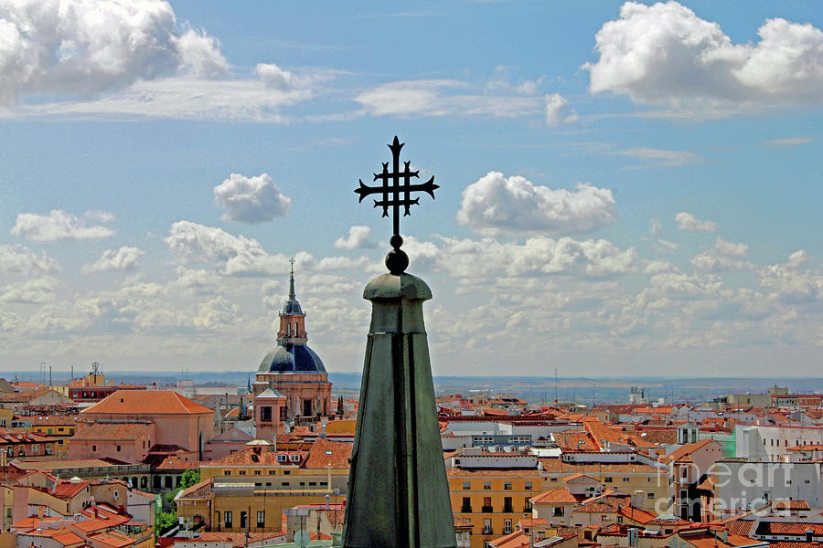 Old Madrid Rooftops from the Cathedral Photograph by Nieves Nitta