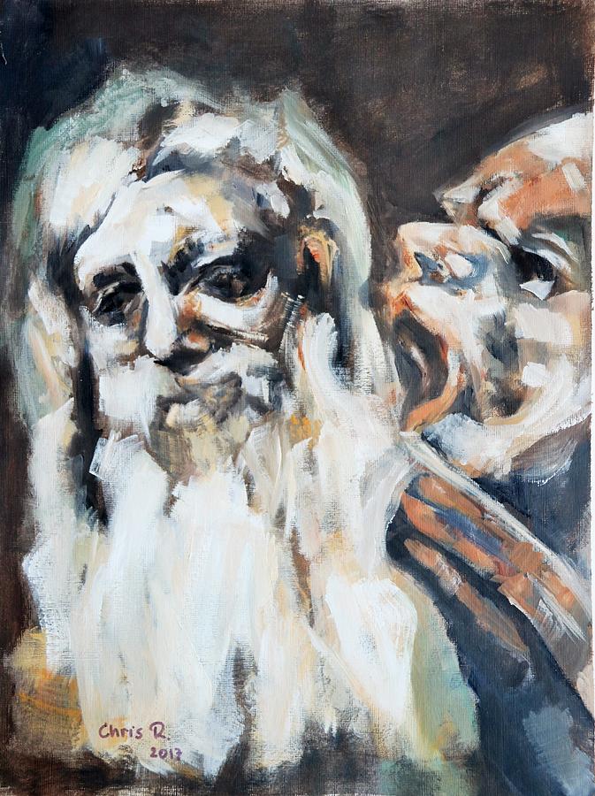Old Men and their Demons Painting by Christel Roelandt