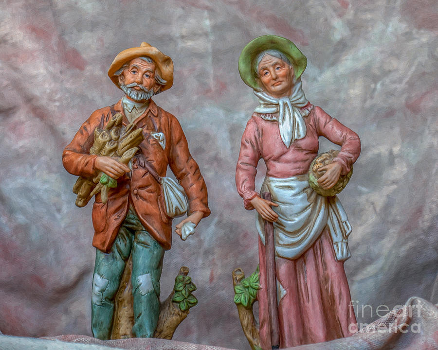 Old Man and Woman Farmers Digital Art by Randy Steele