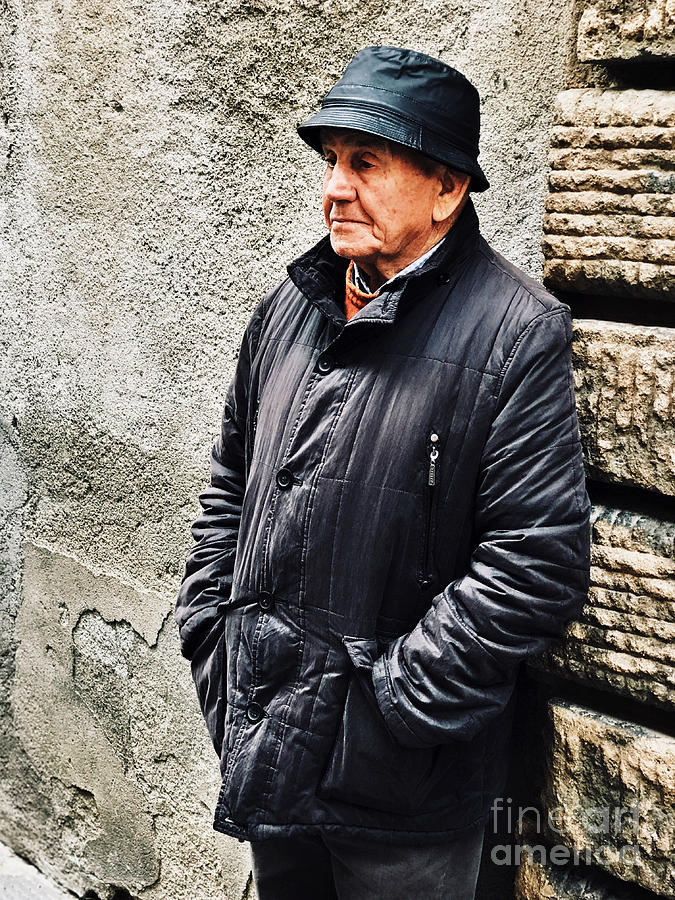 Candid Street Shot Old Gentleman in Italy Photograph by Femina Photo ...