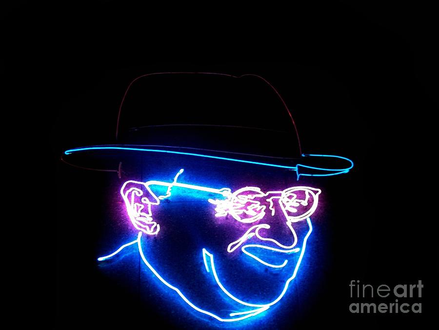 Old Man In Neon 3 Photograph by Kelly Awad