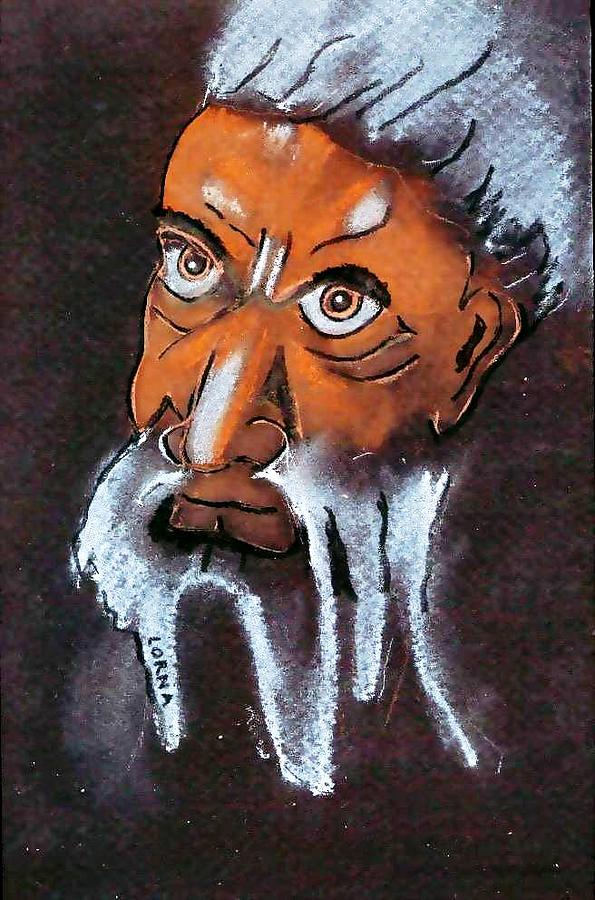Old Man Painting by Lorna Lorraine
