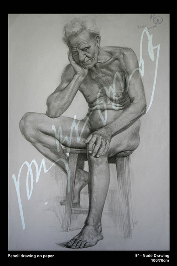 mens naked drawing