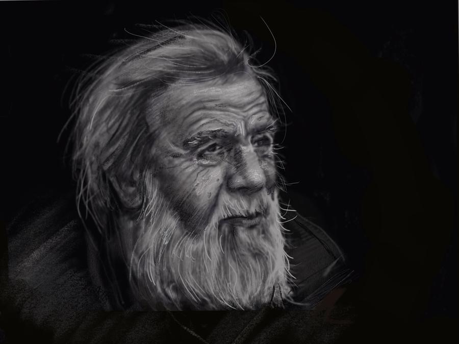 Portrait Digital Art - Old Man by William Farmer