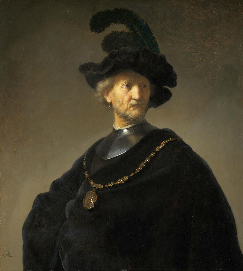 Old Man with a Gold Chain Painting by Rembrandt