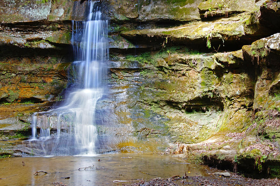 Old Mans Cave Waterfall Photograph by Mike Murdock