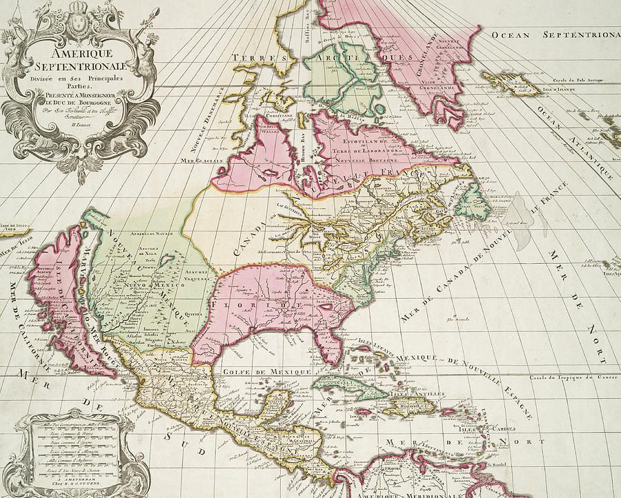 Old map of North America Digital Art by Roy Pedersen