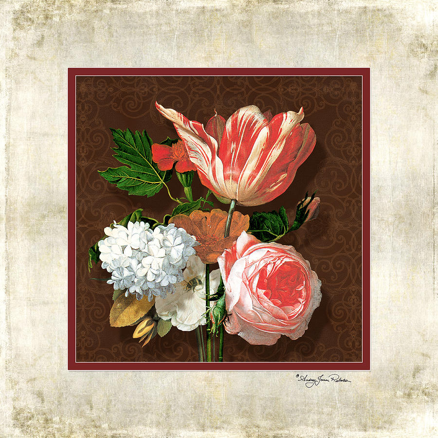 Old masters Reimagined - Parrot Tulip Painting by Audrey Jeanne Roberts