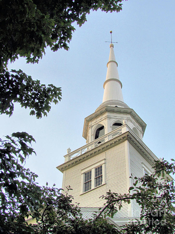 Architecture Photograph - Old Meeting House Steeple by Elizabeth Dow