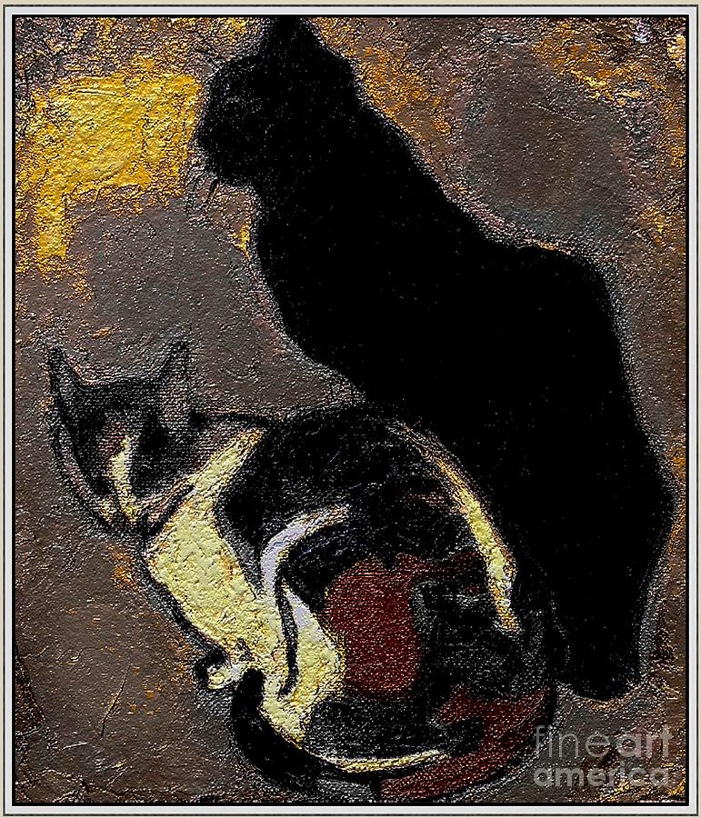Cat Painting - Old Memories OM01 by Pemaro