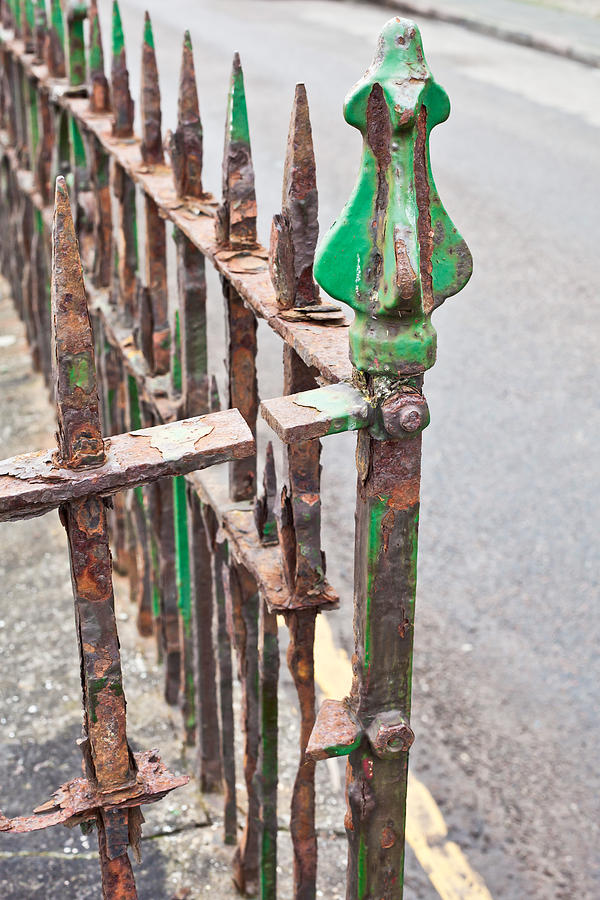 Old metal railings Photograph by Tom Gowanlock - Pixels