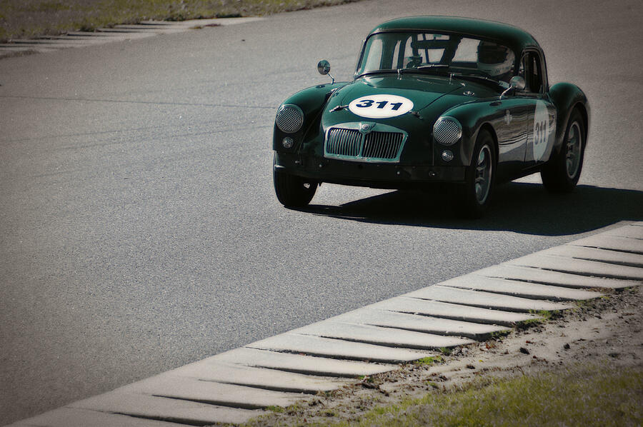 Old MG at Lime Rock Photograph by Mike Martin