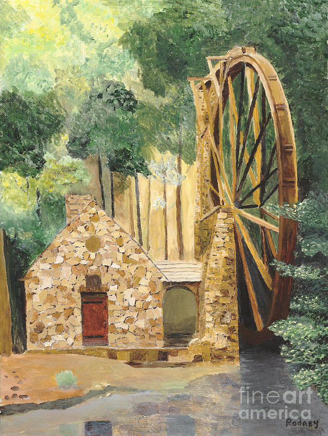 Old Mill at Berry College Painting by Rodney Campbell