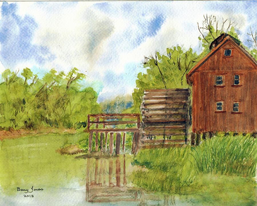 Old Mill Painting by Barry Jones