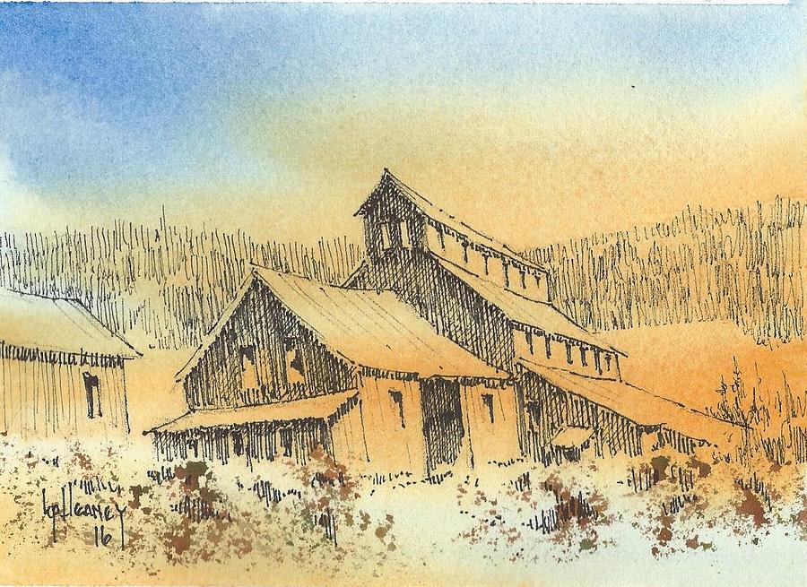 Old Mill Cable Ghost Town Montana Mixed Media by Kevin Heaney